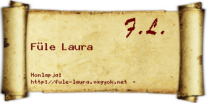 Füle Laura névjegykártya